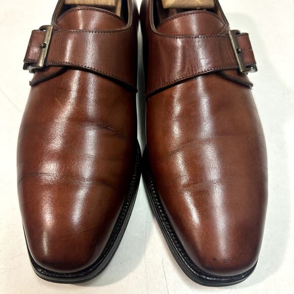NEW HEELS Crockett & Jones x Barneys New York Ipswich Single Monk Strap Brown 8 main image 5